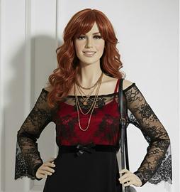 Vintage Y2k Top nero  rosso elegante pizzo L