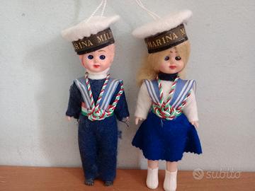 Coppia di Bamboline alte 14 cm da Collezione 