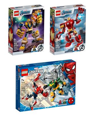 LEGO 76198 Marvel Spider-Man 76140 Iron Man 76141