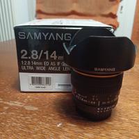 Samyang 14mm attacco Nikon
