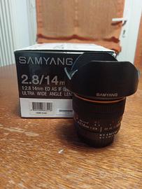 Samyang 14mm attacco Nikon