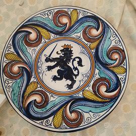 piatto ceramica cartoccio di Faenza 