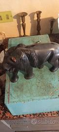 antica ebano vintage Leone africano 
