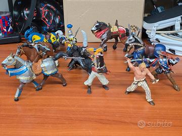 Set di 6 personaggi  e cavalli Papo