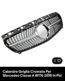 Calandra Griglia Cromata Per Mercedes Classe A W17