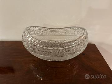 Centrotavola ovale in cristallo