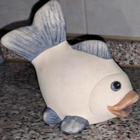pesce in ceramica soprammobile ornamento vintage