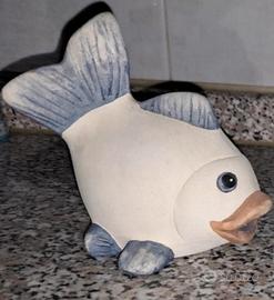pesce in ceramica soprammobile ornamento vintage