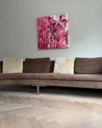B&B ITALIA Divano Charles XL in Alcantara marrone