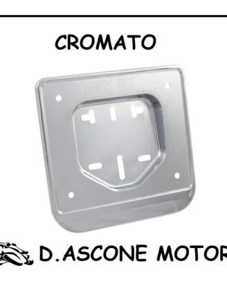 Portatarga europeo cromato per ciclomotori