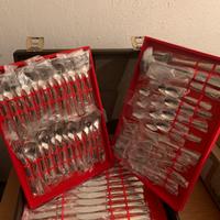 Set completo posate EME- Acciaio Oro 24 carati