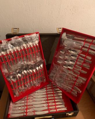 Set completo posate EME- Acciaio Oro 24 carati