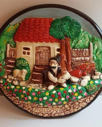 Piatto decorativo souvenir Moldavia – fatto a mano