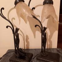 lampada e bajour ferro battuto 