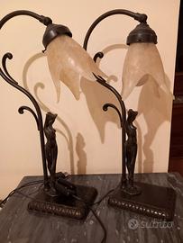 lampada e bajour ferro battuto 