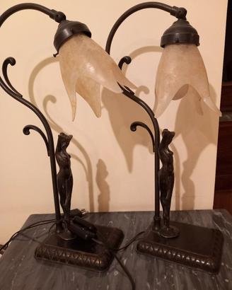 lampada e bajour ferro battuto 