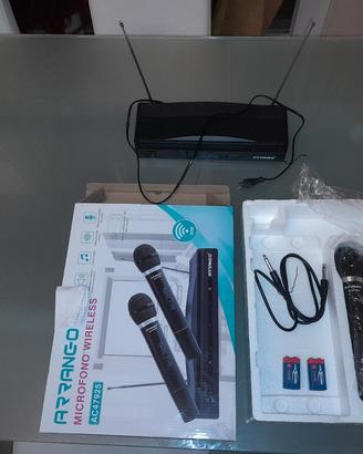 karaoke wireless 2 microfoni e ricevitore 