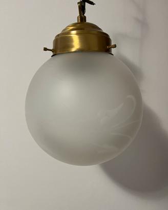 Lampadario globo in vetro