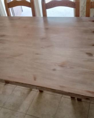 tavolo legno massiccio sbiancato marca Tolà