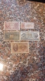 Lotto  21  / 5  BANCONOTE ITALIANE 