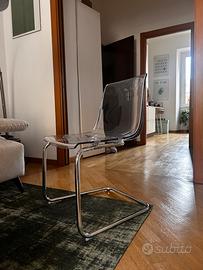 SET 4x sedie trasparenti