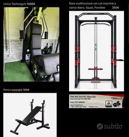 Attrezzi, dischi, manubri e bilancieri da palestra