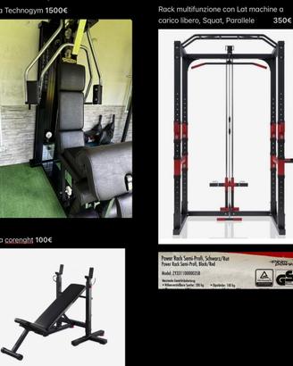 Attrezzi, dischi, manubri e bilancieri da palestra