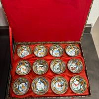 Set 12 tazzine the/sake porcellana cinese vintage