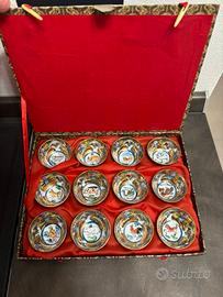 Set 12 tazzine the/sake porcellana cinese vintage