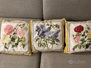 6 cuscini decorativi con fiori