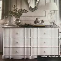 Cassettiera in legno a 6 cassetti shabby chic