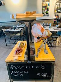 Carrello morsa taglia prosciutto e salumi servizio