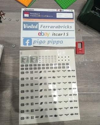 LEGO 7745 stickers treno custom repro pretagliati