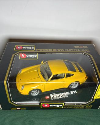 Porsche 911 Carrera 1993 Bburago 1:18 Gialla