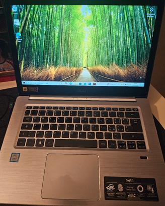 Notebook Acer swift 14 pollici core i7 ssd intel