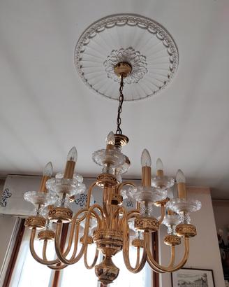lampadario in ottone