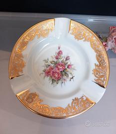 Porcellana di Limoges - Posacenere decorato a mano