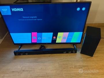 LG 49” 4K Televisore + soundbar LG