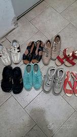 lotto 8 paia di sandali, scarpe donna taglia 38
