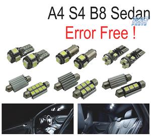 KIT 13 LAMPADE LED INTERNE PER AUDI A4 B8 S4