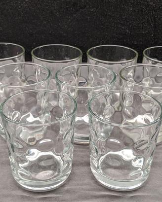 Set di 9 Bicchieri in Vetro
