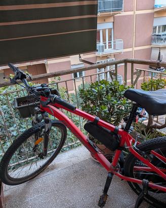 bicicletta rossa rockrider