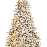 Albero di Natale innevato con luci incorporate