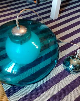 Lampadario in  vetro con boccia 