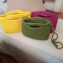 borse uncinetto      fatte a mano