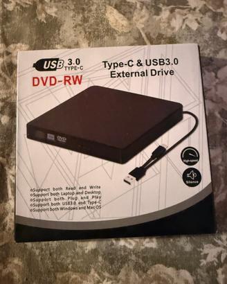 Unità DVD esterna USB 3.0/Type-C per PC e laptop