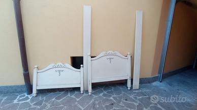 Letto singolo stile shabby/provenzale in legno