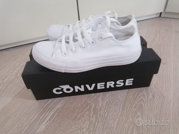 Converse bianche basse bambini Abbigliamento e Accessori In