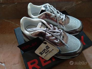 scarpe bambina replay penny jr argento