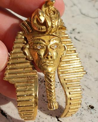 Ciondolo oro 18k Maschera Egizia 750